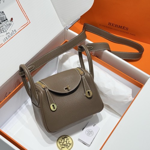 Mini Lindy 19 Box Clemence Leather“19*12.5*9CM”-0521=