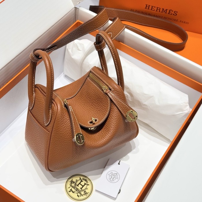Mini Lindy 19 Box Clemence Leather“19*12.5*9CM”-0521=