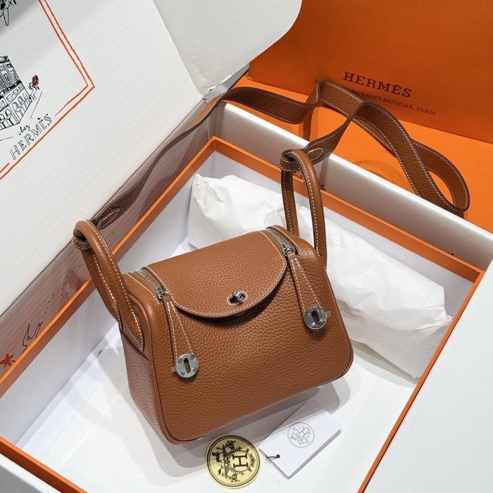 Mini Lindy 19 Box Clemence Leather“19*12.5*9CM”-0521=
