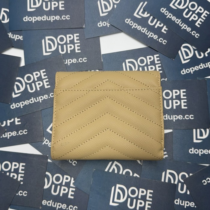 CASSANDRE MATELASSé Compact Tri Fold Wallet in Grain de Poudre Leather“12.5*10*2.5CM”-003
