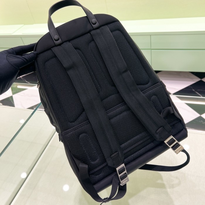 Re-Nylon and Saffiano leather backpack“43.5*31*20CM”-089=