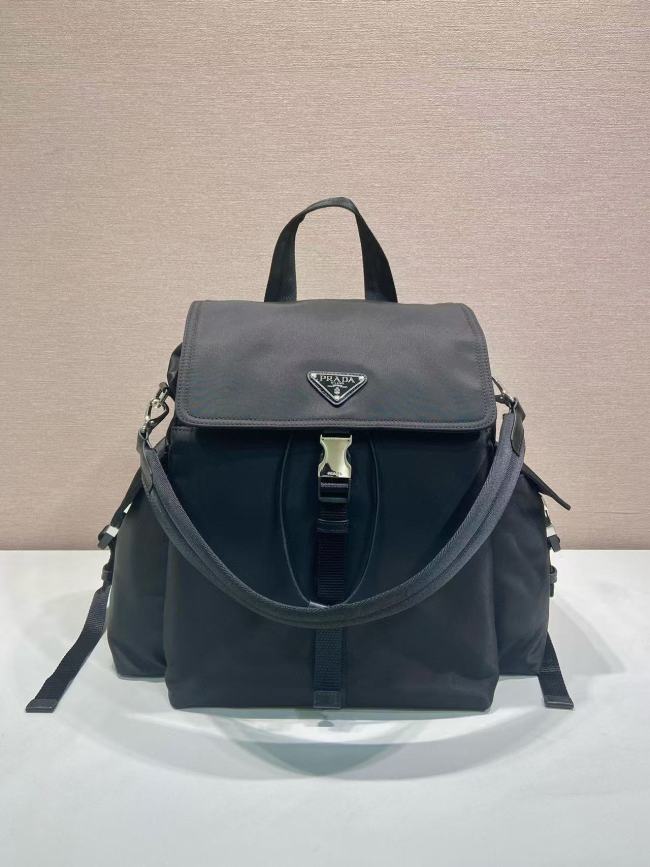 Re-Nylon and leather backpack“39*37*20CM”-008=