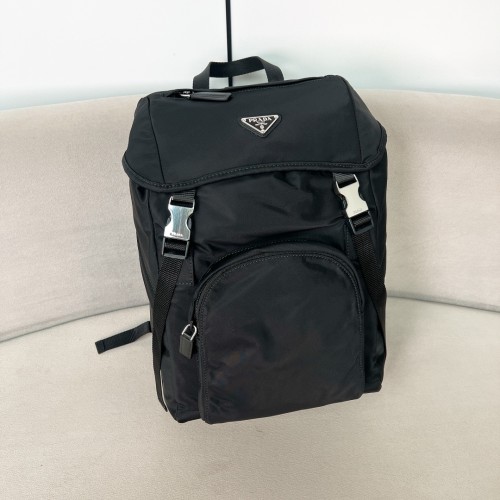Re-Nylon And Saffiano Leather Backpack“35.5*25*15.5CM”-059=