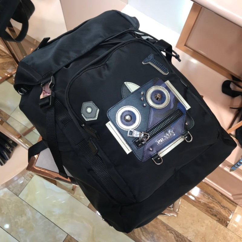 Re-Nylon Robot Drawstring Backpack“45*27*17CM”-089=