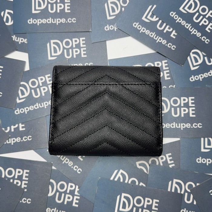 CASSANDRE MATELASSé Compact Tri Fold Wallet in Grain de Poudre Leather“12.5*10*2.5CM”-003