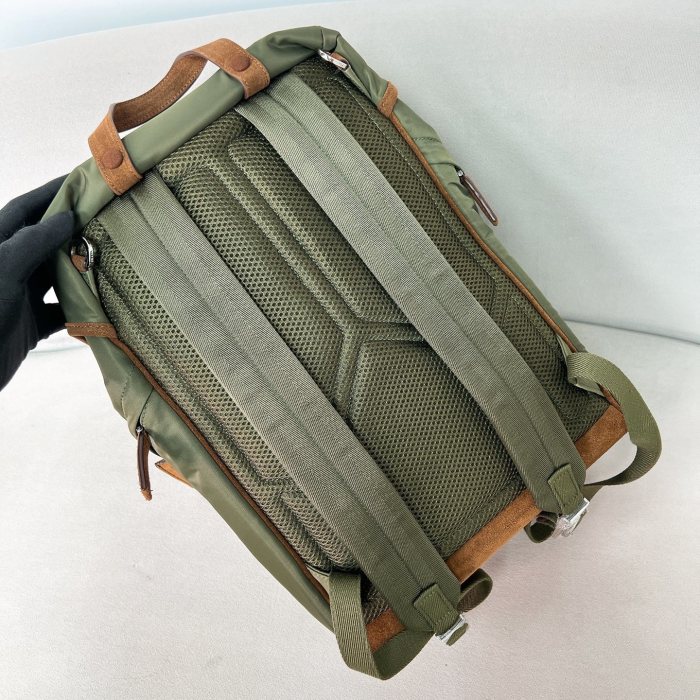 Re-Nylon and Saffiano leather backpack“45*27*17CM”-089=