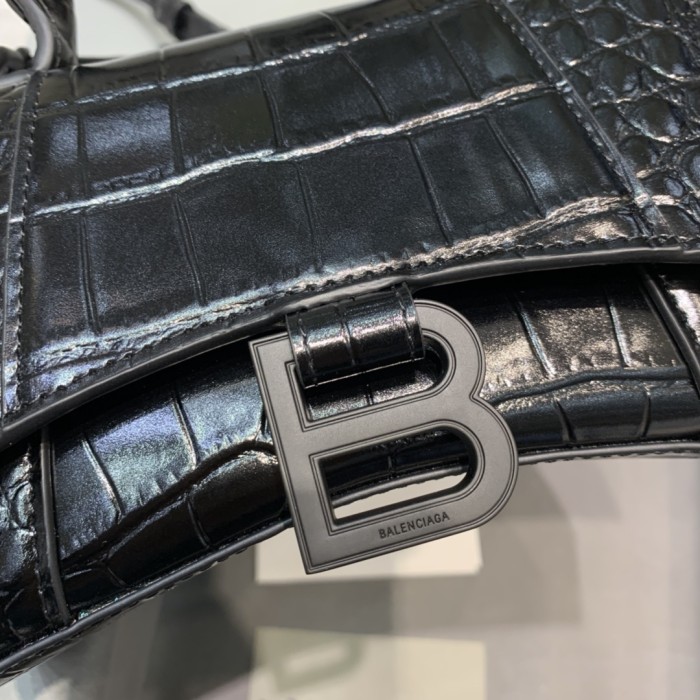 Hourglass Crocodile Embossed Handbag XS“19*11*8CM”-006=