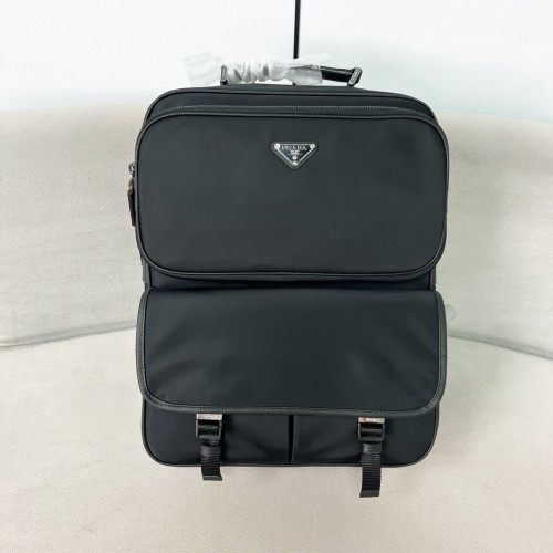 Re-Nylon And Saffiano Leather Backpack“38*30*13CM”-0031=