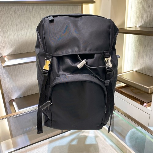 Re-Nylon and Saffiano leather backpack“45*27*17CM”-089=