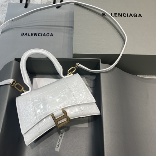 Hourglass Crocodile Embossed Handbag XS“19*11*8CM”-006=