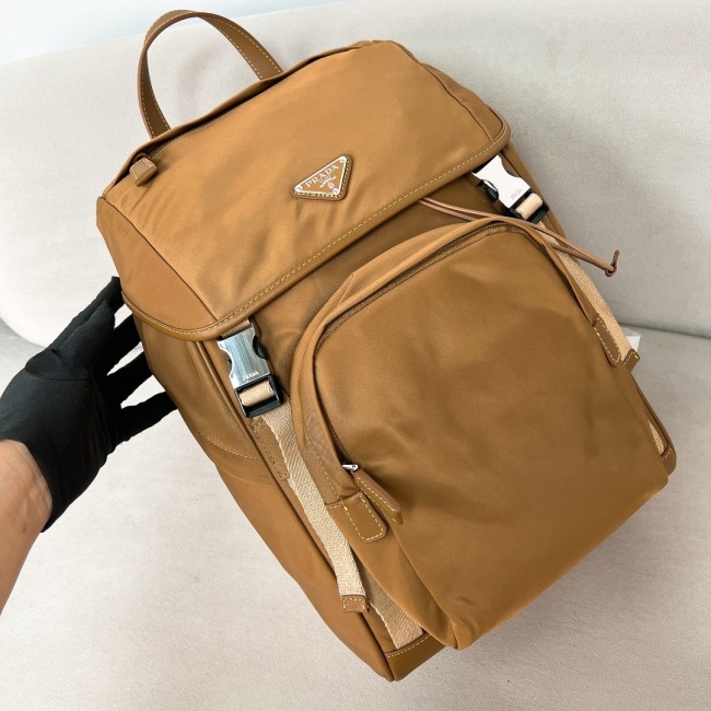 Re-Nylon and Saffiano leather backpack“45*27*17CM”-089=