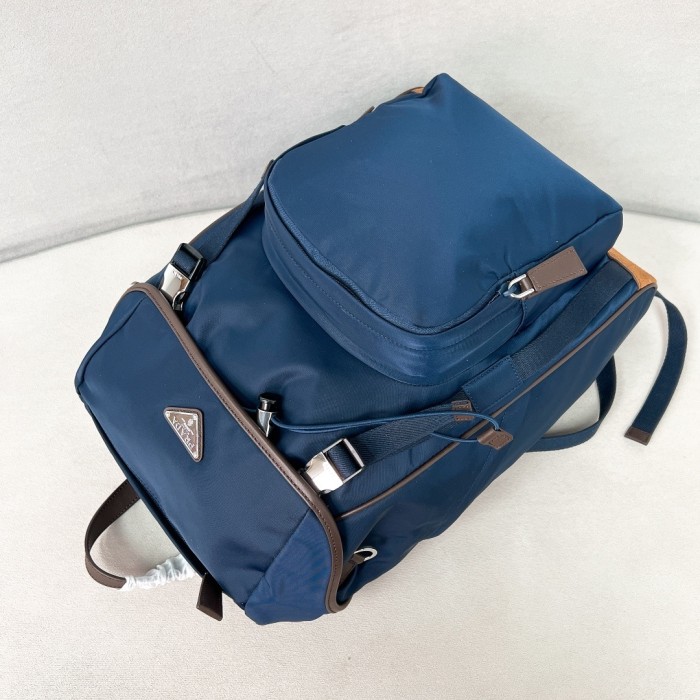 Men Re-Nylon And Saffiano Leather Backpack“45*27*17CM”-089=