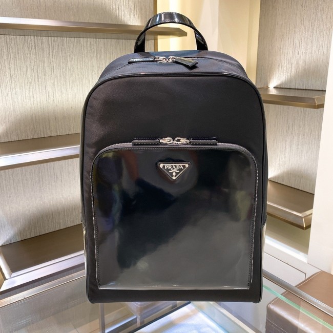 Re-Nylon And Brushed Leather Backpack“43*30*15CM”-089=