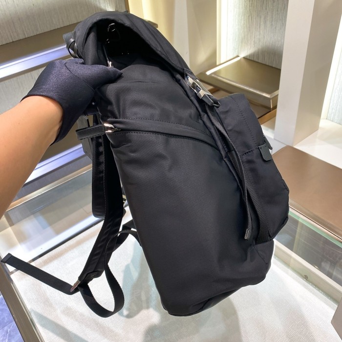 Re-Nylon and Saffiano leather backpack“45*27*17CM”-089=