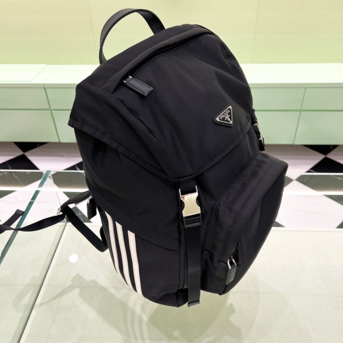 Re-Nylon And Saffiano Leather Backpack“45*27*17CM”-089=