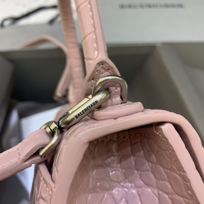 Hourglass Crocodile Embossed Handbag XS“19*11*8CM”-006=