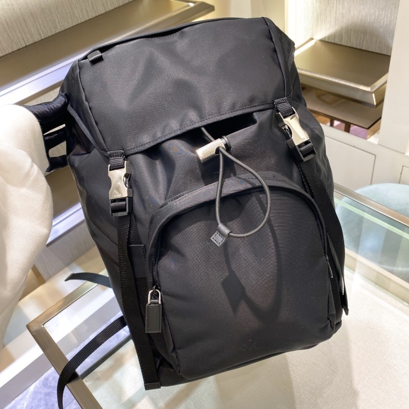 Re-Nylon and Saffiano leather backpack“45*27*17CM”-089=