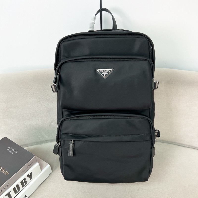 Re-Nylon And Saffiano Leather Backpack“45*26.5*21.5CM”-0031=