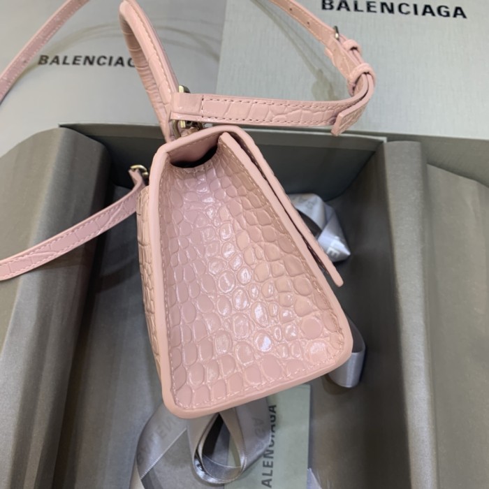 Hourglass Crocodile Embossed Handbag XS“19*11*8CM”-006=