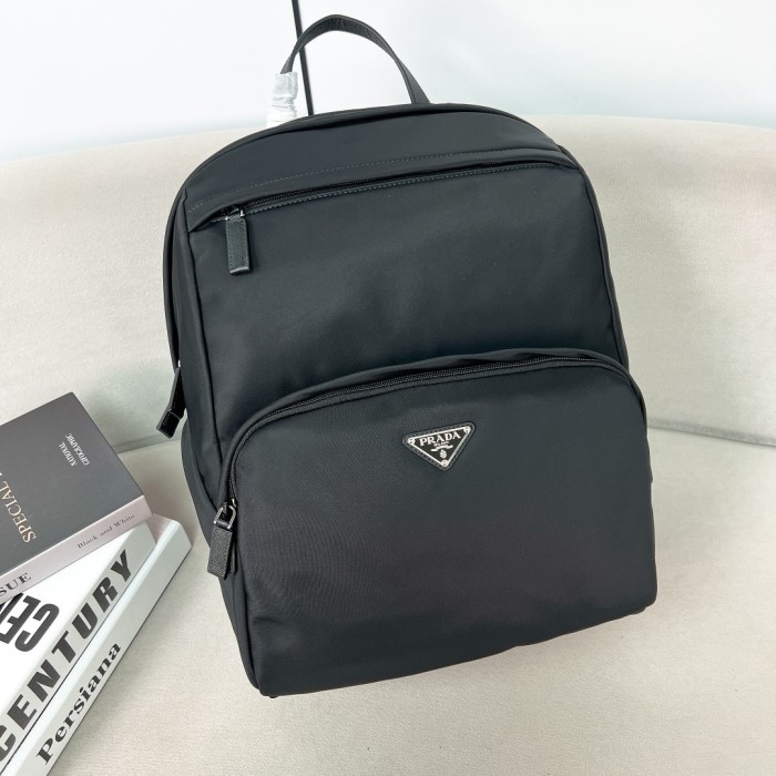 Re-Nylon And Saffiano Leather Backpack“39*30*17CM”-089=