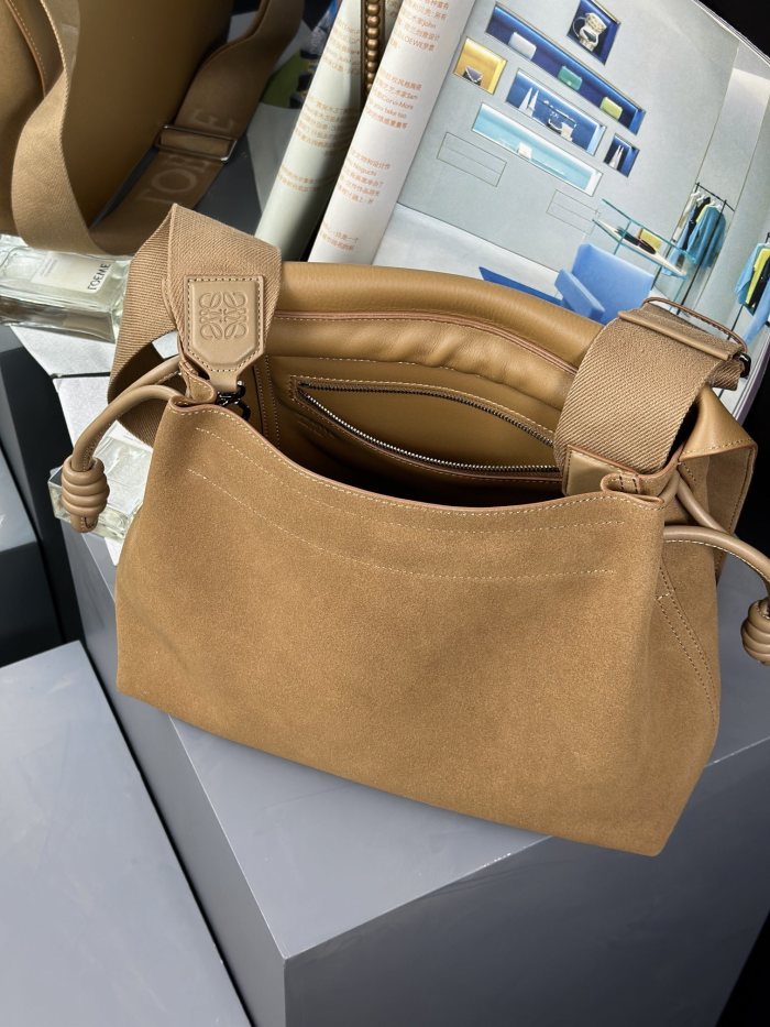 Flamenco satchel in suede calfskin“34*24*14”CM”-038=