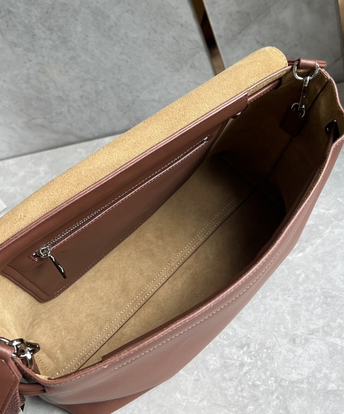 Flamenco Satchel In Shiny Supple Calfskin“34*24*12CM”-0601=