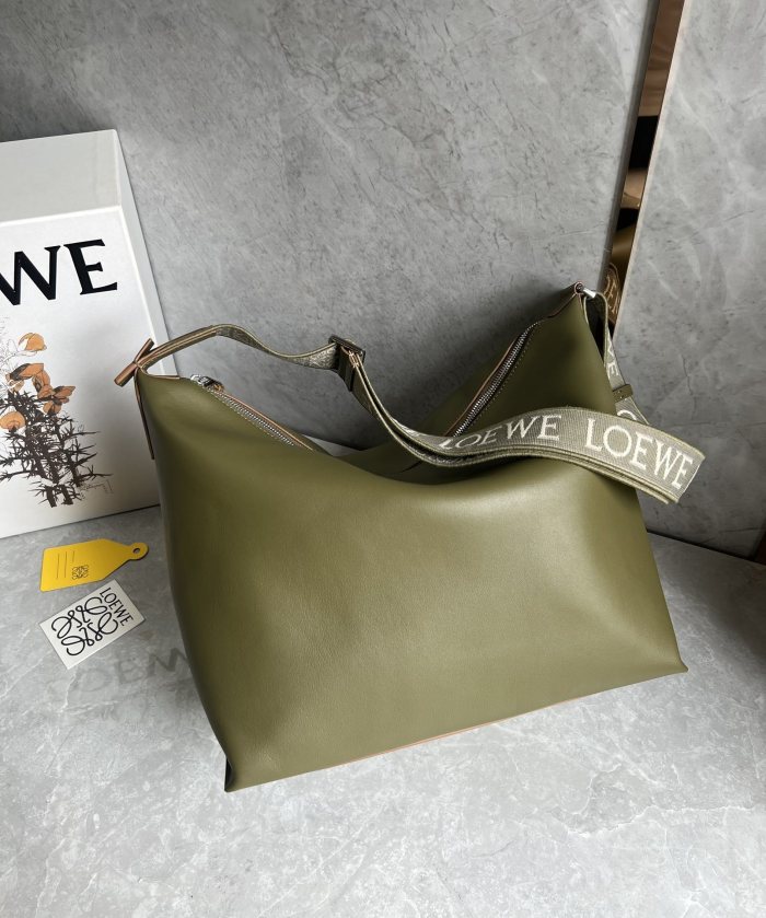 Cubi crossbody bag in supple smooth calfskin and jacquard“44*30*18CM”-068=