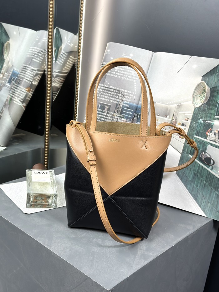 Mini Puzzle Fold tote in nappa calfskin“20*16.5*9.5CM”-085=