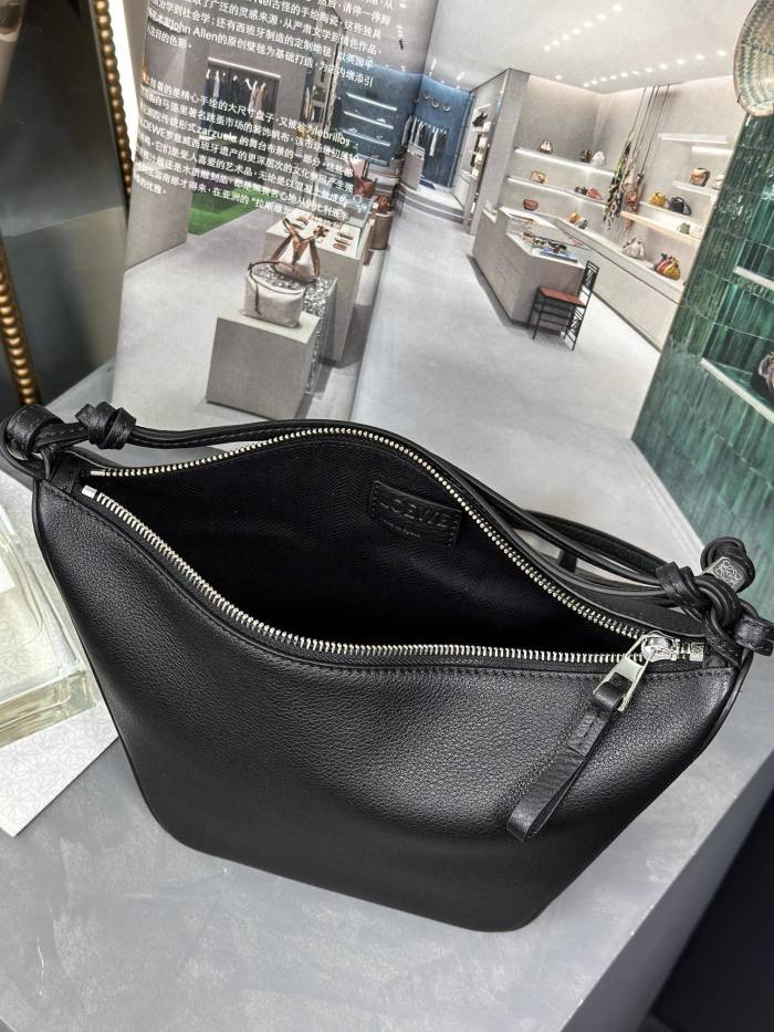 Mini Hammock hobo in classic calfskin“28*17*9.5CM”-006=