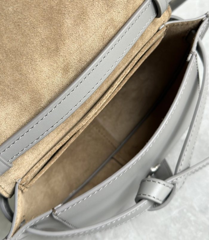 Mini Gate Dual Bag In Soft Calfskin And Jacquard“21*12.5*9.5CM”-007=
