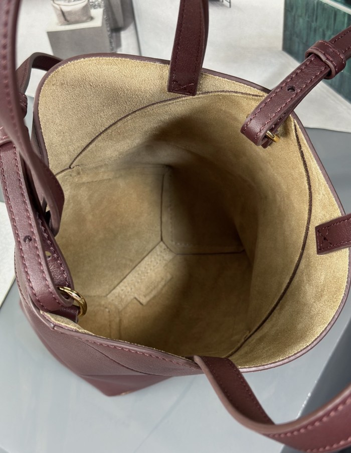 Mini Puzzle Fold tote in shiny calfskin“20*16.5*9.5CM”-085=