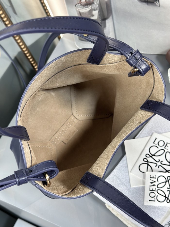 Mini Puzzle Fold tote in shiny calfskin“20*16.5*9.5CM”-085=