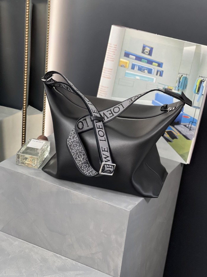 Cubi crossbody bag in supple smooth calfskin and jacquard“43*29*13.5CM”-007=