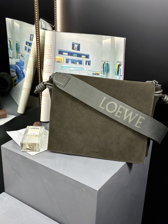 Flamenco satchel in suede calfskin“34*24*14”CM”-038=