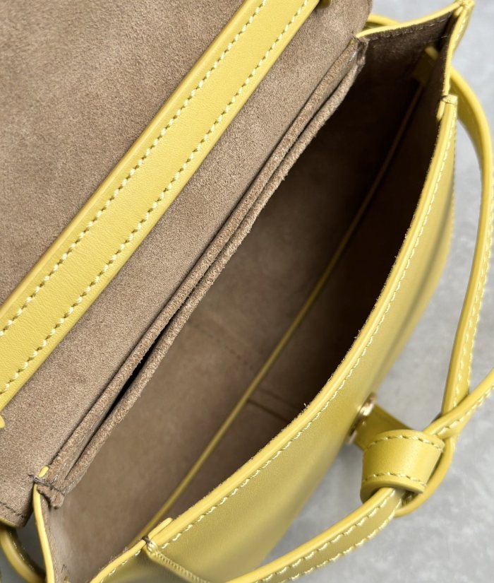 Mini Gate Dual Bag In Soft Calfskin And Jacquard“21*12.5*9.5CM”-007=