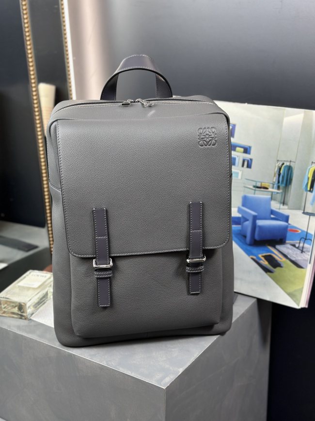 Military backpack in soft grained calfskin“38*29*12CM”-059=