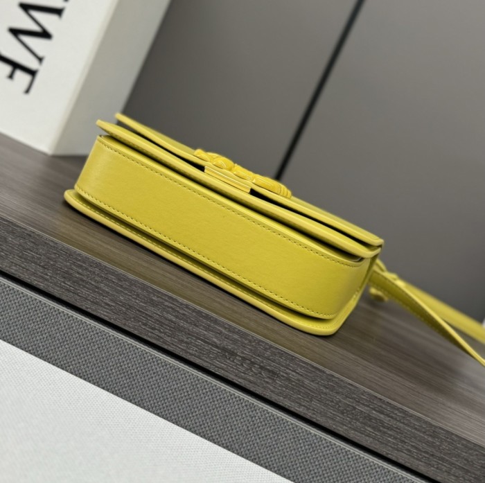 Goya Small Leather Shoulder Bag“19*13*6CM”-086=