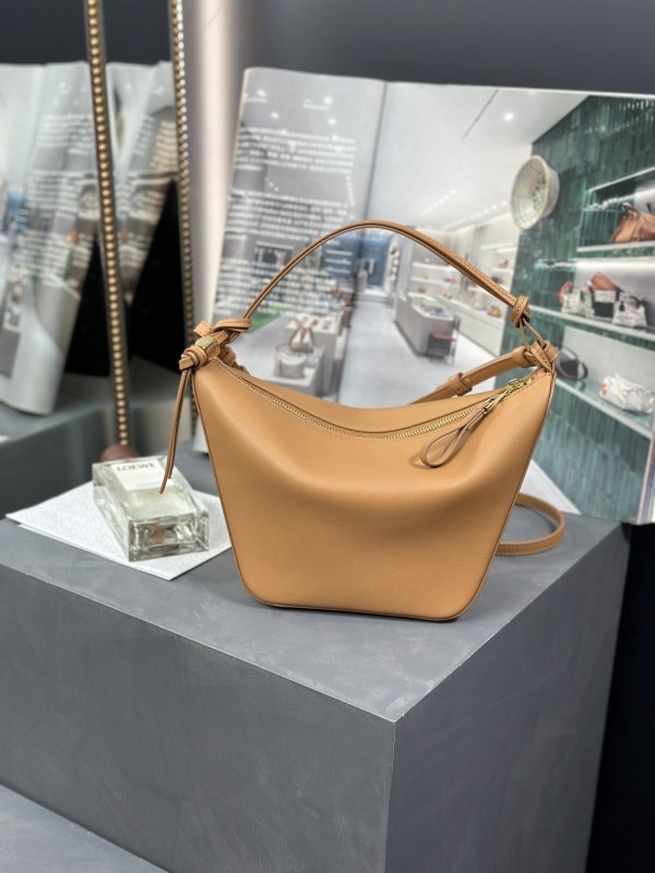 Mini Hammock hobo in classic calfskin“28*17*9.5CM”-006=