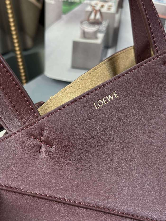Mini Puzzle Fold tote in shiny calfskin“20*16.5*9.5CM”-085=