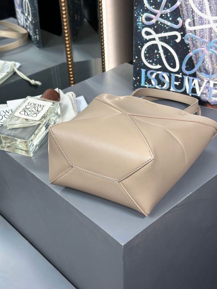 Mini Puzzle Fold tote in shiny calfskin“20*16.5*9.5CM”-085=