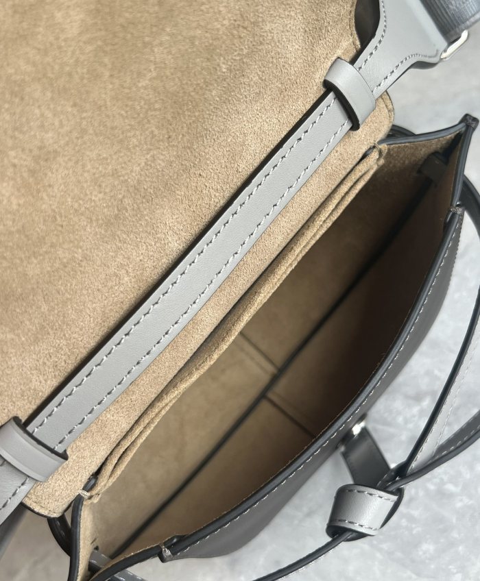 Mini Gate Dual Bag In Soft Calfskin And Jacquard“21*12.5*9.5CM”-007=