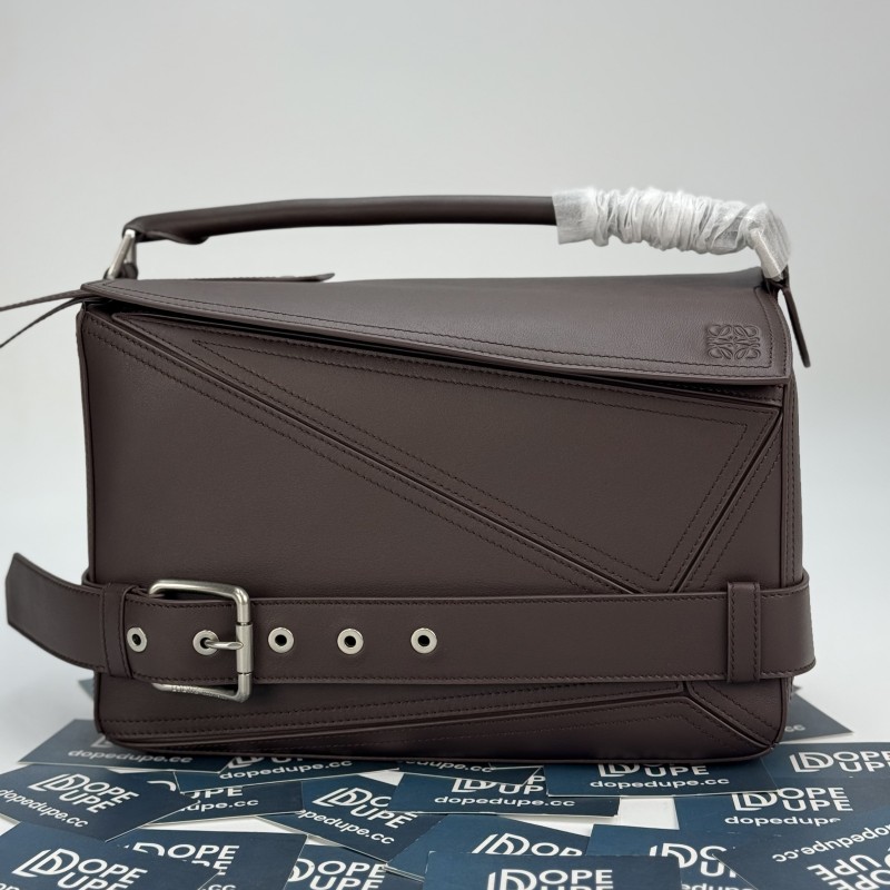 Large Puzzle Biker bag in shiny calfskin“33*21.5*14.7CM”-089