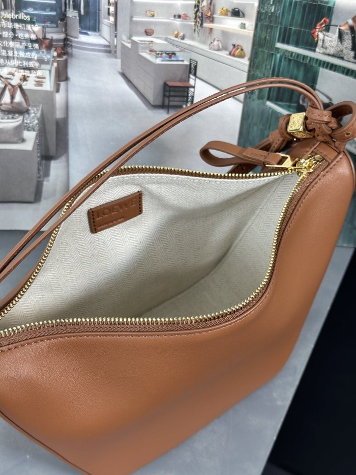 Mini Hammock hobo in classic calfskin“28*17*9.5CM”-006=