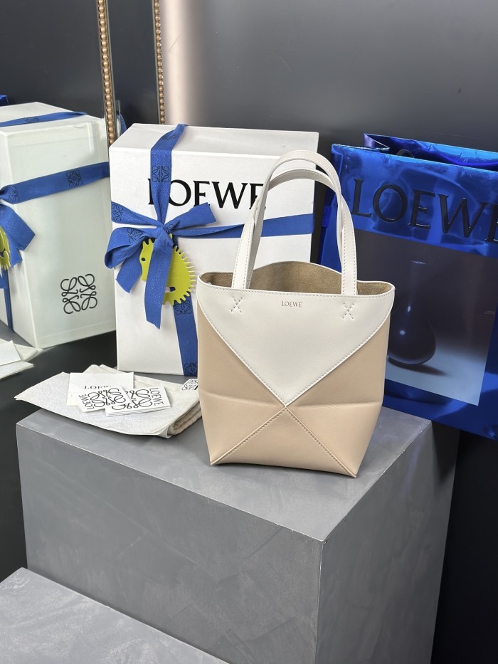 Mini Puzzle Fold tote in nappa calfskin“20*16.5*9.5CM”-085=