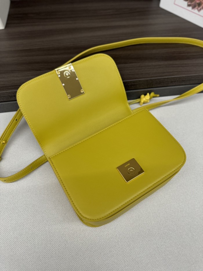 Goya Small Leather Shoulder Bag“19*13*6CM”-086=