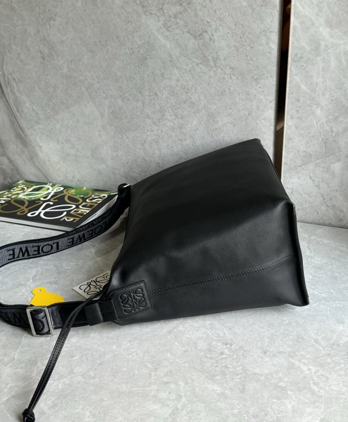 Cubi crossbody bag in supple smooth calfskin and jacquard“44*30*18CM”-068=