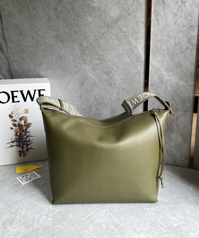 Cubi crossbody bag in supple smooth calfskin and jacquard“44*30*18CM”-068=