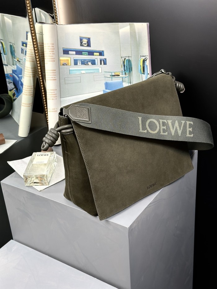 Flamenco satchel in suede calfskin“34*24*14”CM”-038=