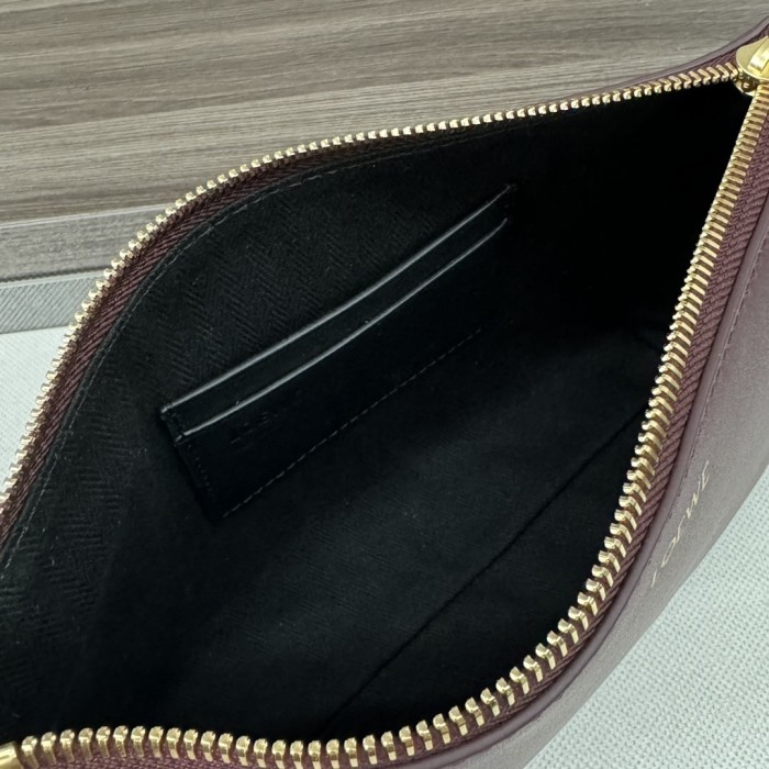 Knot T Pouch In Shiny Nappa Calfskin“22.5*15.5*5.5CM”-063=