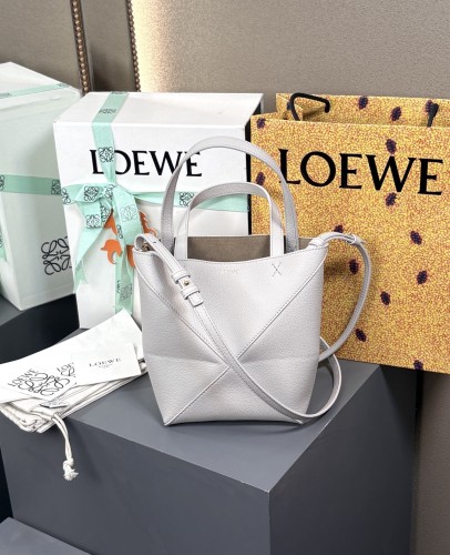 Mini Puzzle Fold tote in soft grained calfskin“20*16.5*9.5CM”-085=